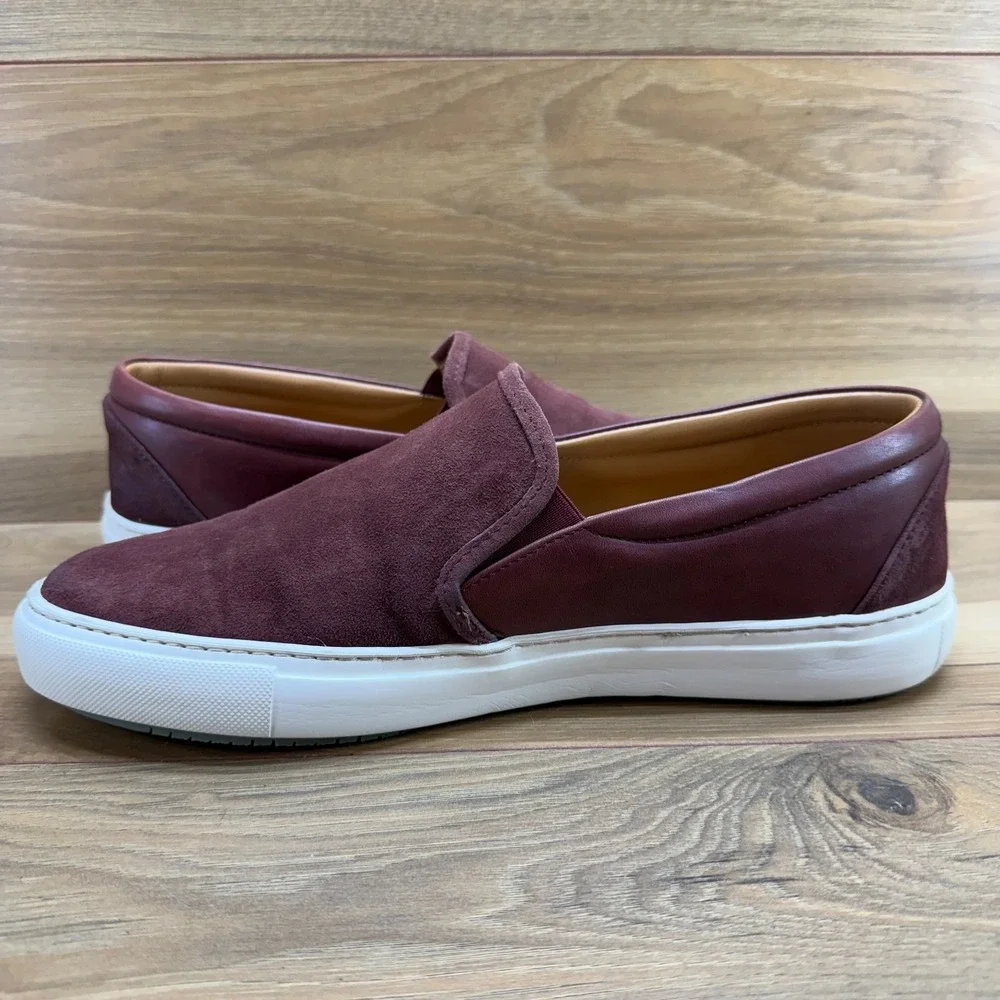 UNTUCKIT Suede Brown Mens 10 Slip On Sneakers Slip On Reddish brown